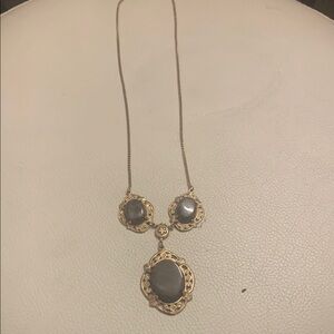 Source Unknown Gold Toned Necklace with Ornate Metalwork